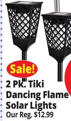 Ocean State Job Lot Solar powered 51 led flickering flame tiki torch light offer