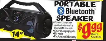 Ollie's Portable bluetooth speaker offer
