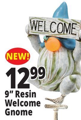 Ocean State Job Lot 9" resin welcome gnome offer