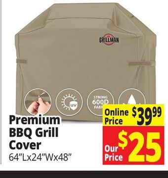 Ocean State Job Lot Premium bbq grill cover offer