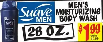 Ollie's Suave men's moisturizing body wash offer