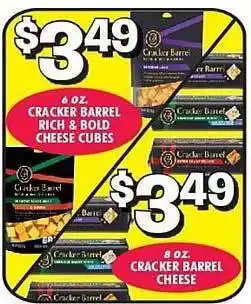 Super One Foods Cracker barrel rich & bold cheese cubes offer