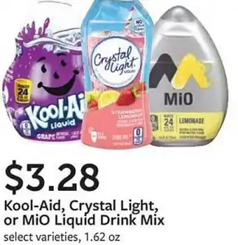 Fareway Kool-aid, crystal light, or mio liquid drink mix offer