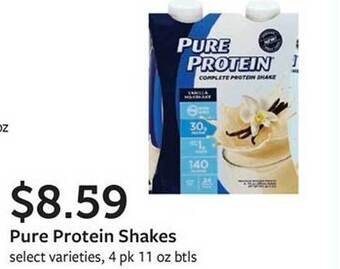 Fareway Pure protein shakes offer