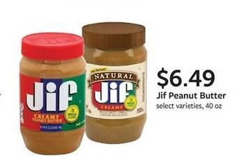 Fareway Jif peanut butter offer