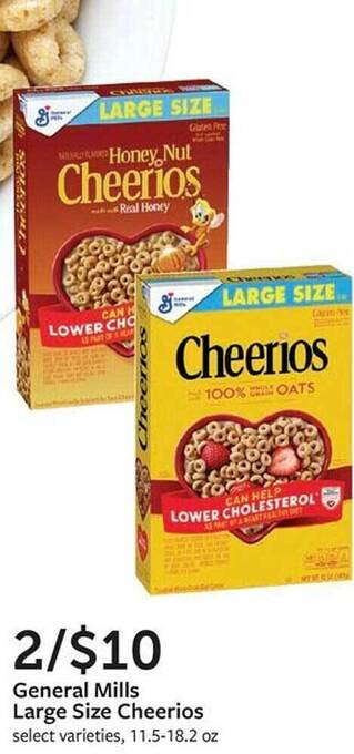 Fareway General mills large size cheerios offer