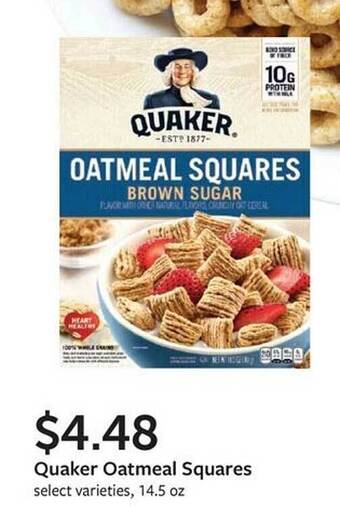 Fareway Quaker oatmeal squares offer