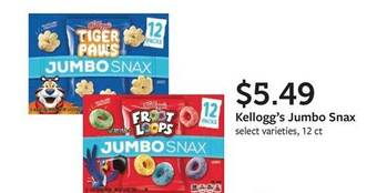 Fareway Kellogg's jumbo snax offer