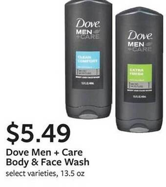 Fareway Dove men + care body & face wash offer
