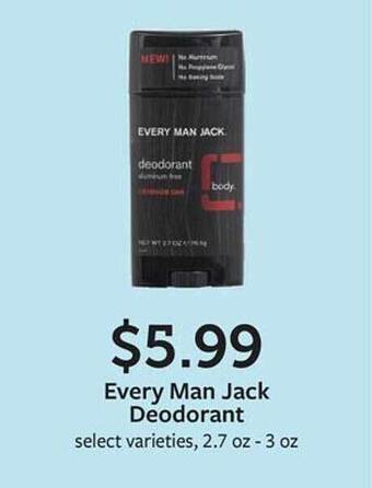 Fareway Every man jack deodorant offer
