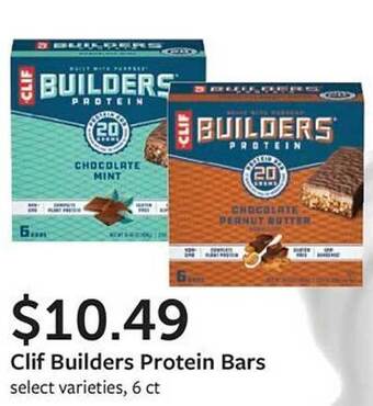 Fareway Clif builders protein bars offer