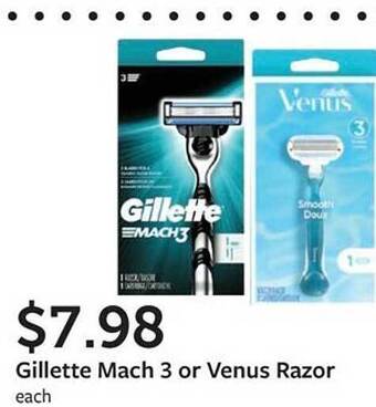 Fareway Gillette mach 3 or venus razor offer
