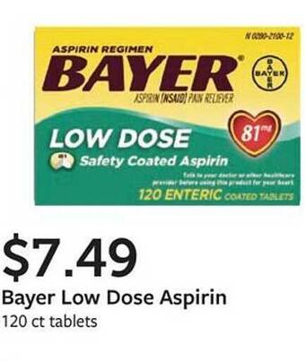 Fareway Bayer low dose aspirin offer