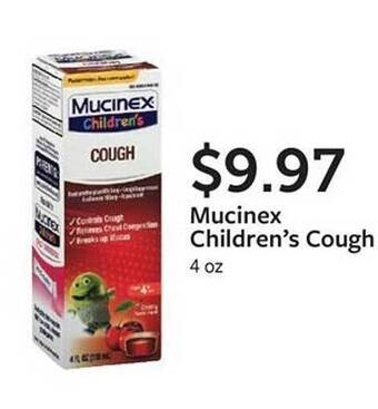 Fareway Mucinex children's cough offer