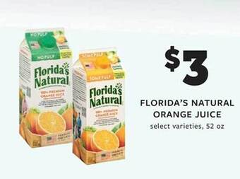 Fareway Florida's natural orange juice offer