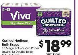 Kroger Quilted northern bath tissue offer