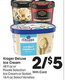 Kroger Kroger deluxe ice cream offer