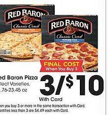 Kroger Red baron pizza offer
