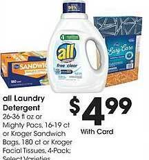 Kroger All laundry detergent offer