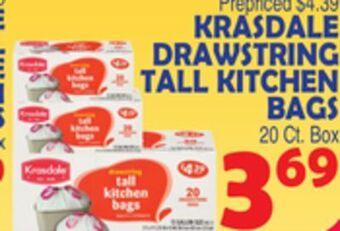 Bravo Supermarkets Krasdale drawstring tall kitchen bags offer