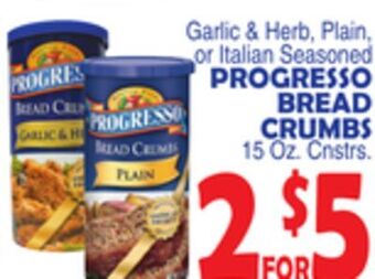 Bravo Supermarkets Progresso bread crumbs offer
