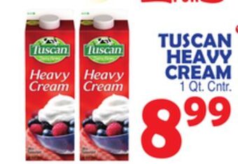 Bravo Supermarkets Tuscan heavy cream offer