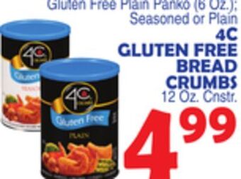 Bravo Supermarkets 4c gluten free bread crumbs 12 oz. cnstr offer