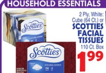 Bravo Supermarkets Scotties facial tissues 110 ct. box offer