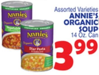 Bravo Supermarkets Annie's organic soup offer