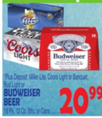 Bravo Supermarkets Budweiser beer offer