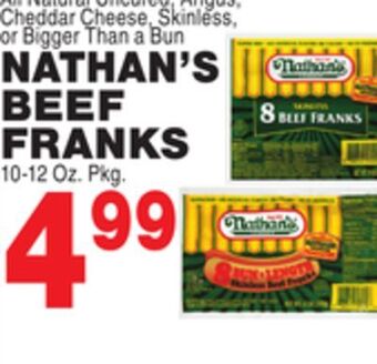 Bravo Supermarkets Nathan's beef franks offer