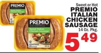 Bravo Supermarkets Premio italian chicken sausage offer