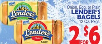 Bravo Supermarkets Lender's bagels offer