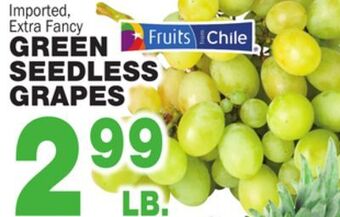 Bravo Supermarkets Green seedless grapes offer