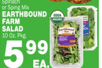Bravo Supermarkets Earthbound farm salad offer