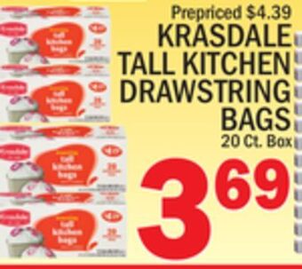 C Town Krasdale tall kitchen drawstring bags offer