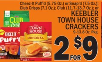 C Town Keebler town house crackers 9-13.8 oz. pkg. offer