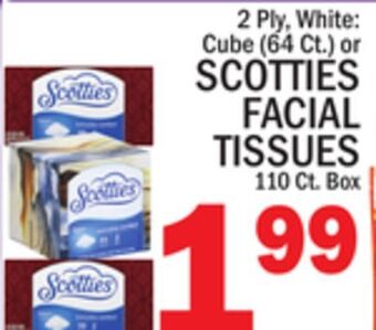 C Town Scotties facial tissues, 110 ct. box offer