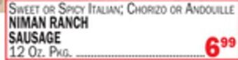 C Town Niman ranch sausage offer