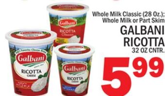 C Town Galbani ricotta 32 oz cntr. offer