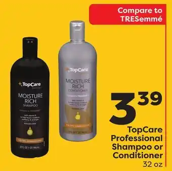 Weis Markets Topcare professional shampoo or conditioner offer