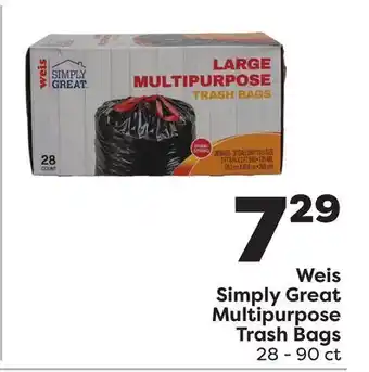 Weis Markets Weis simply great multipurpose trash bags offer