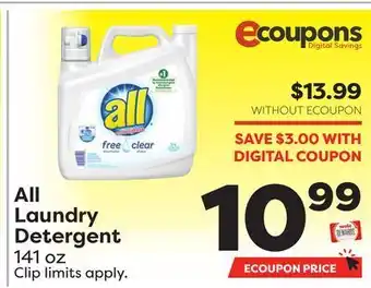 Weis Markets All laundry detergent offer