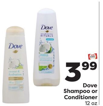 Weis Markets Dove shampoo or conditioner offer