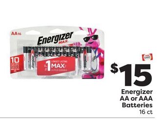 Weis Markets Energizer aa or aaa batteries offer
