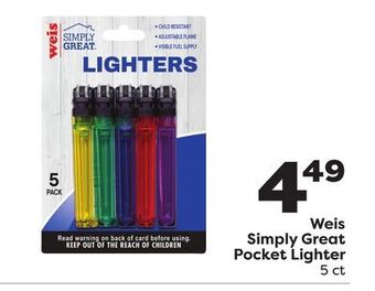 Weis Markets Weis simply great pocket lighter offer