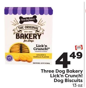 Weis Markets Three dog bakery lick'n crunch! dog biscuits offer