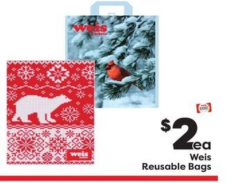 Weis Markets Weis reusable bags offer