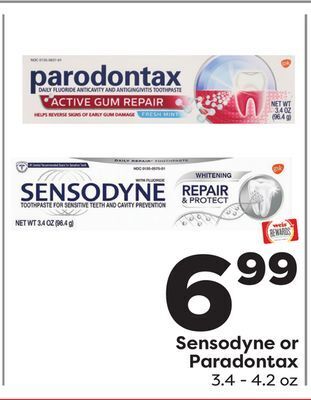 Weis Markets Sensodyne or paradontax offer