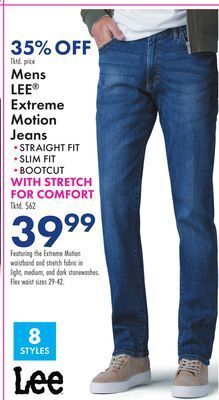 Boscov's Mens lee® extreme motion jeans offer
